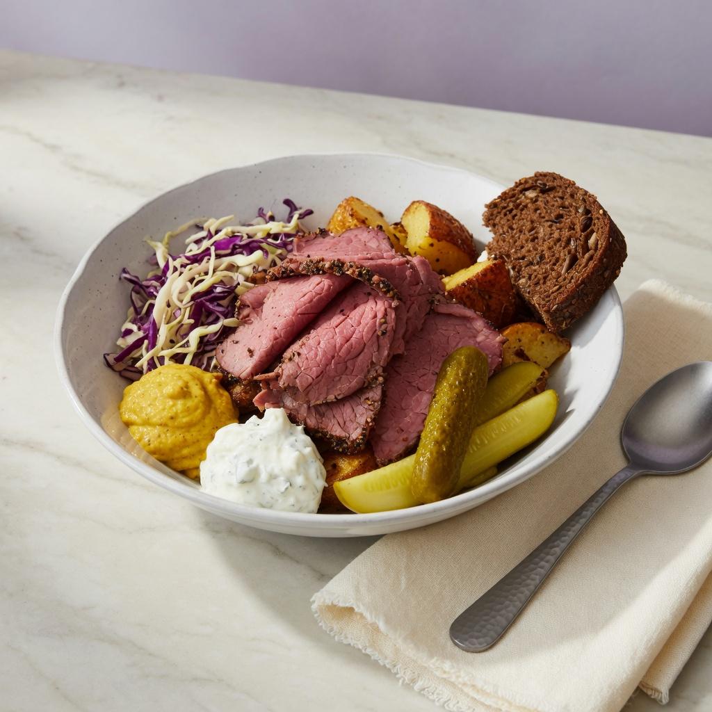 Montreal-Style Smoked Meat Bowl — production recipe image