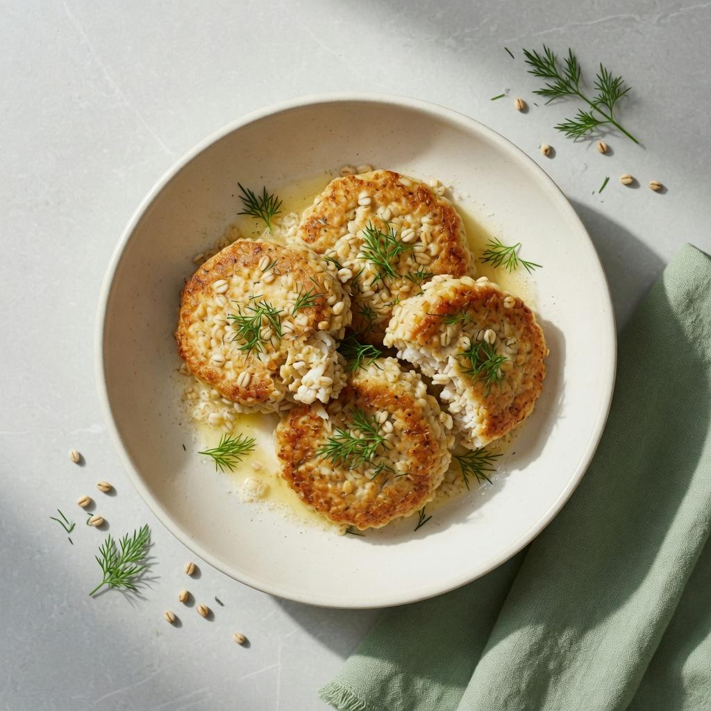 Norwegian Barley Fish Cakes — production recipe image