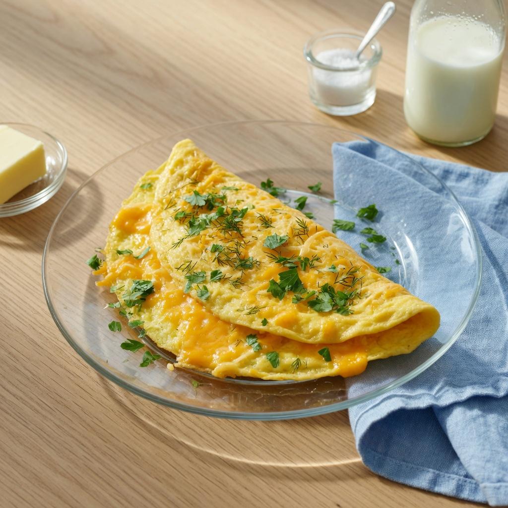 Cheese and Herb Omelette — production recipe image