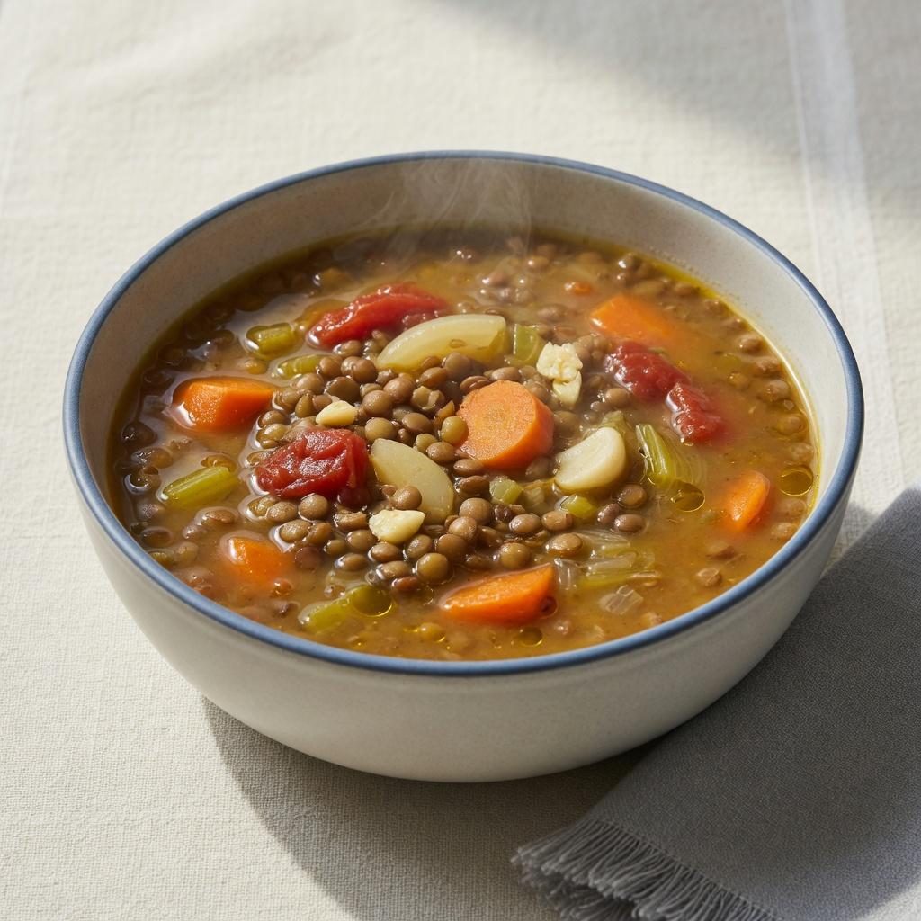 Lentil Vegetable Soup — production recipe image
