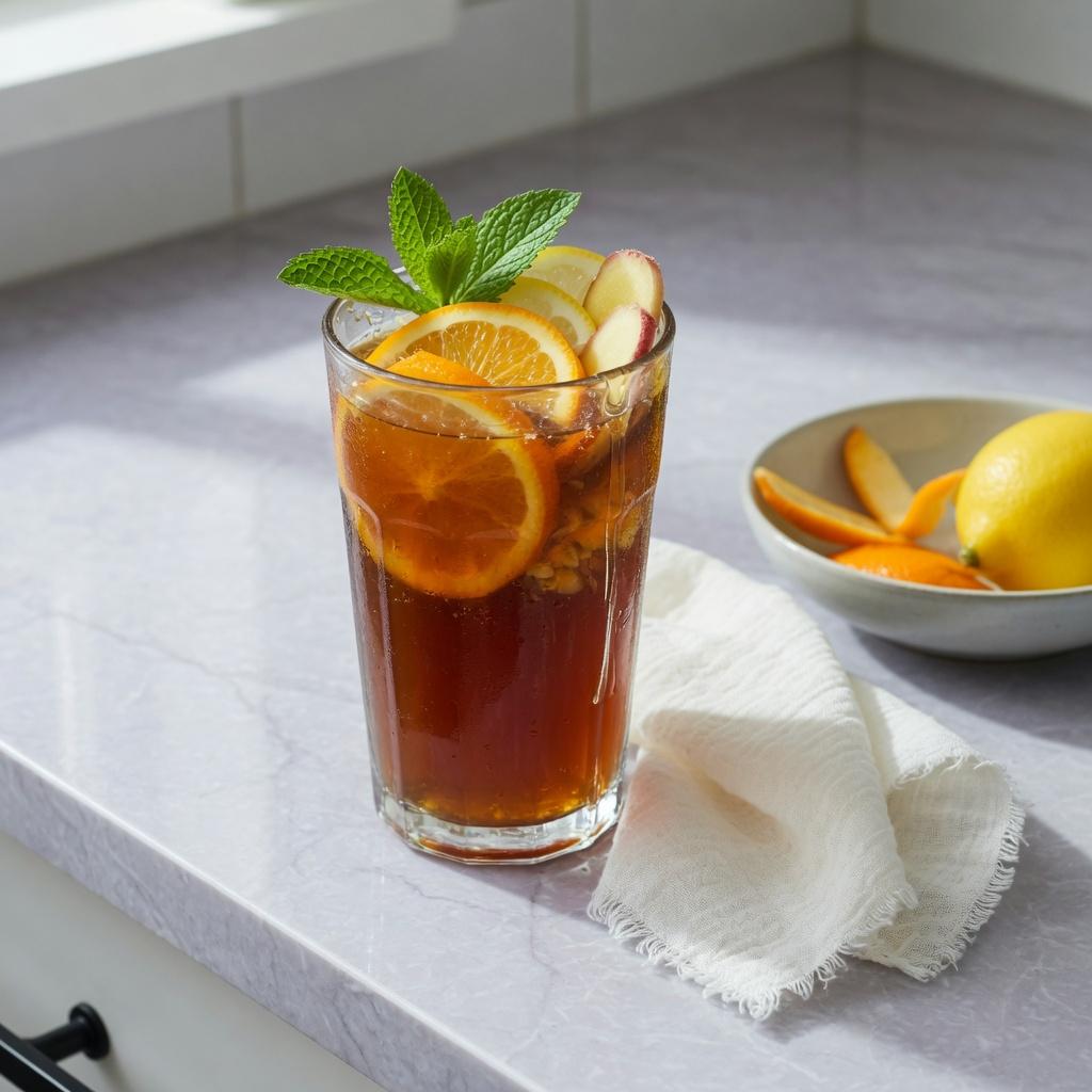 Japanese Barley Tea Citrus Cooler — production recipe image