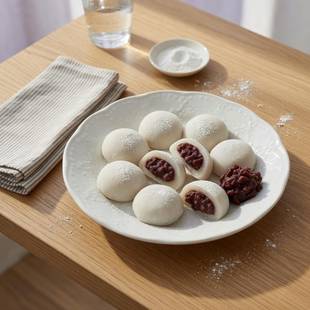 Mochi Bites with Red Bean Filling — production recipe image