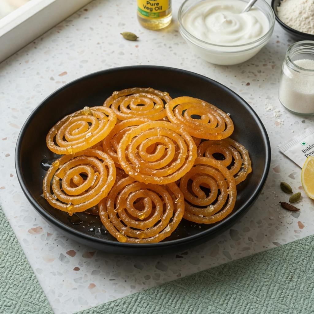 Jalebi-Style Syrup Spirals — production recipe image