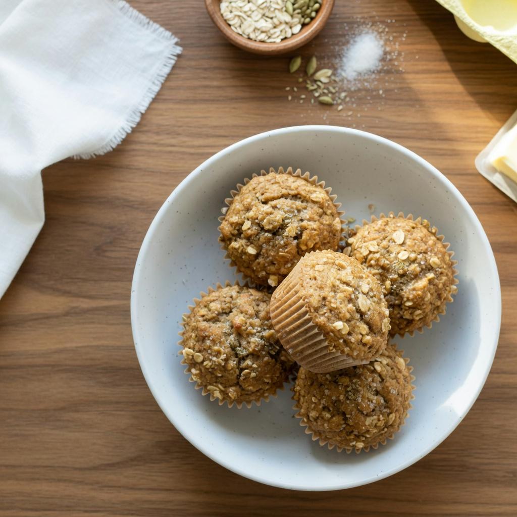Nordic Cardamom Bun-Style Oat Muffins — production recipe image