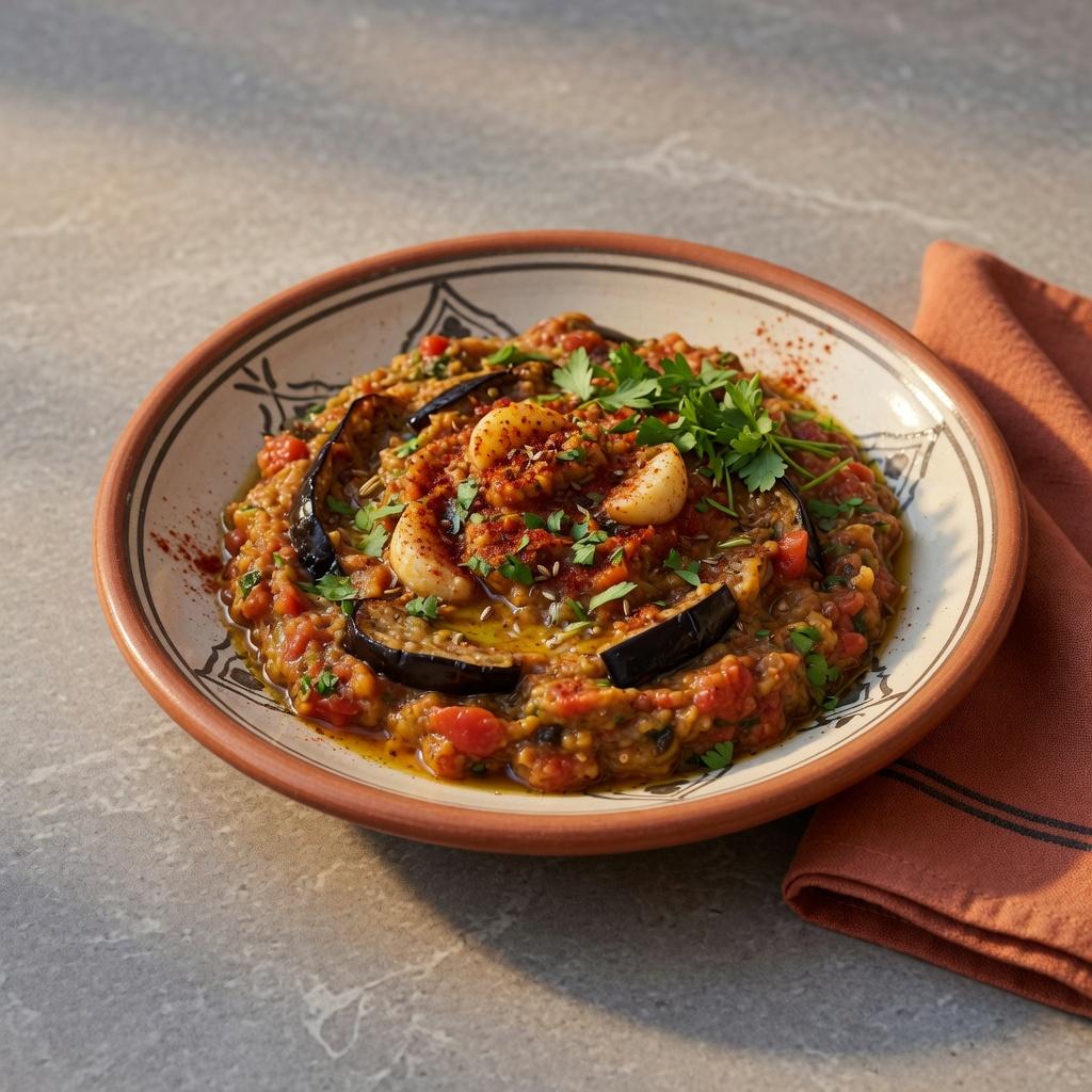 Moroccan Zaalouk Eggplant Tomato Dip — production recipe image