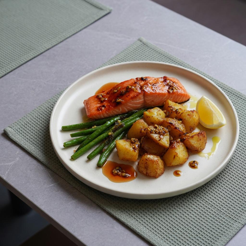 Maple Salmon with Roasted Potatoes — production recipe image