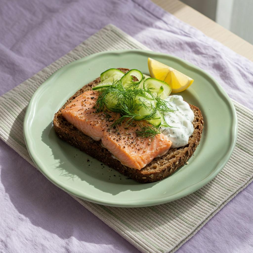 Finnish Salmon Rye Open Sandwich — production recipe image