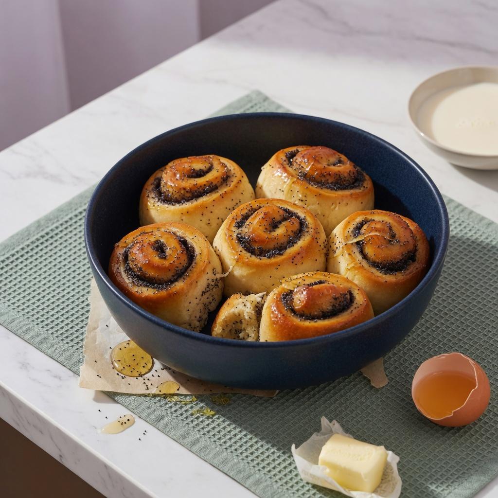 Ukrainian Poppy Seed Honey Rolls — production recipe image