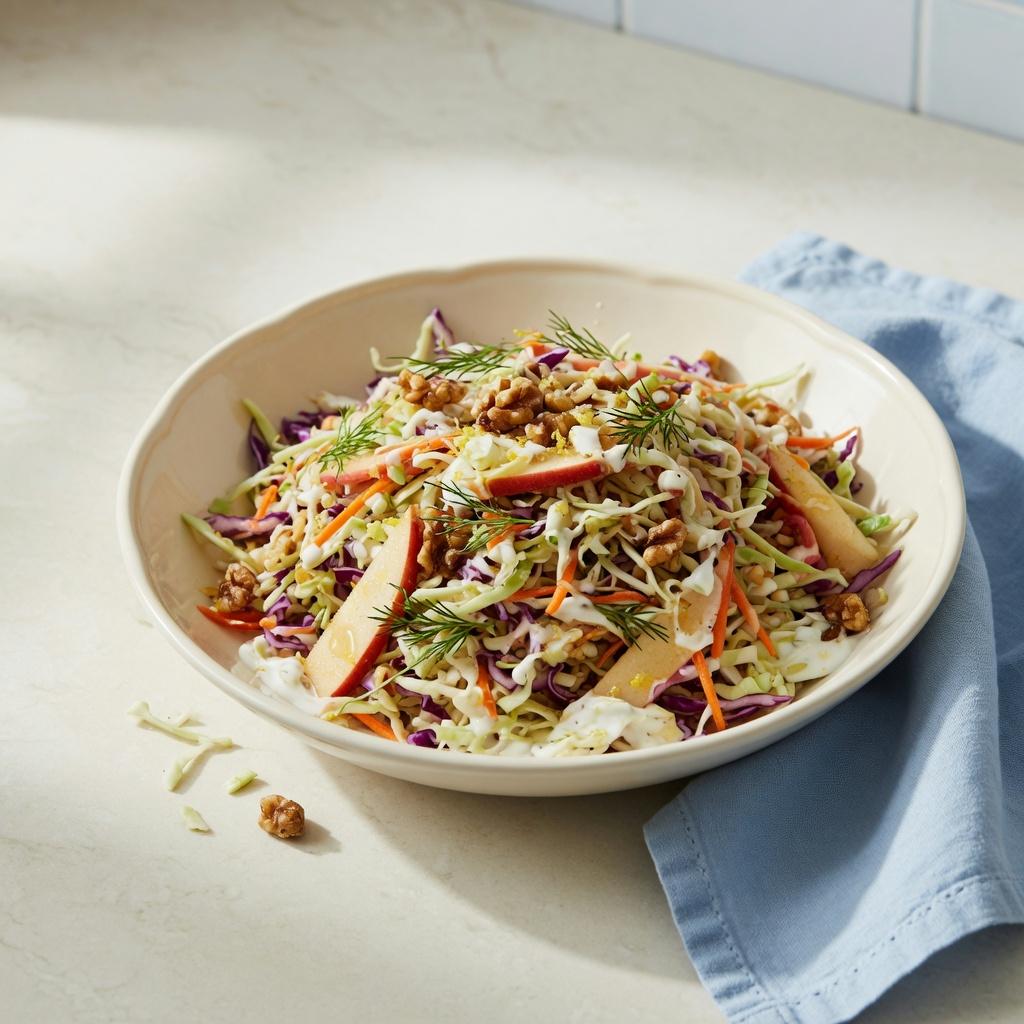 Cabbage Apple Walnut Slaw — production recipe image