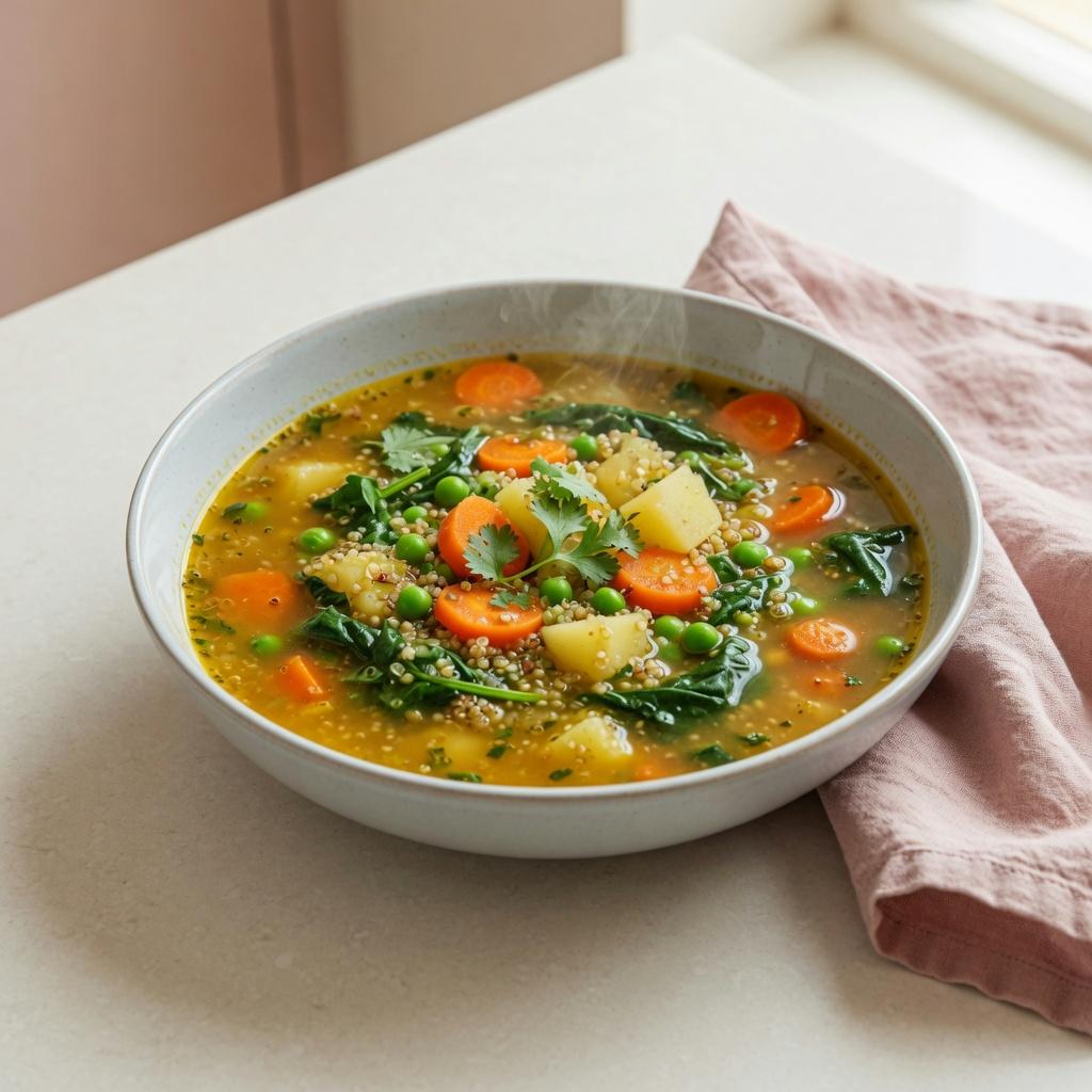 Peruvian Quinoa Vegetable Soup — production recipe image