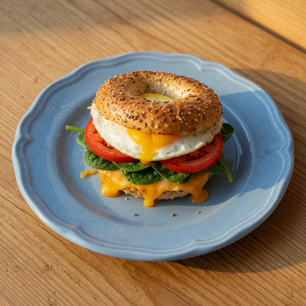 Bagel Egg Breakfast Sandwich — production recipe image
