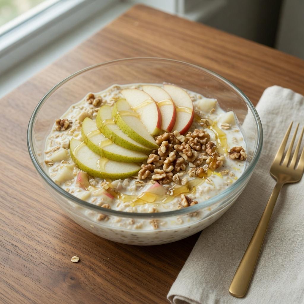 Swiss Pear Bircher Muesli — production recipe image