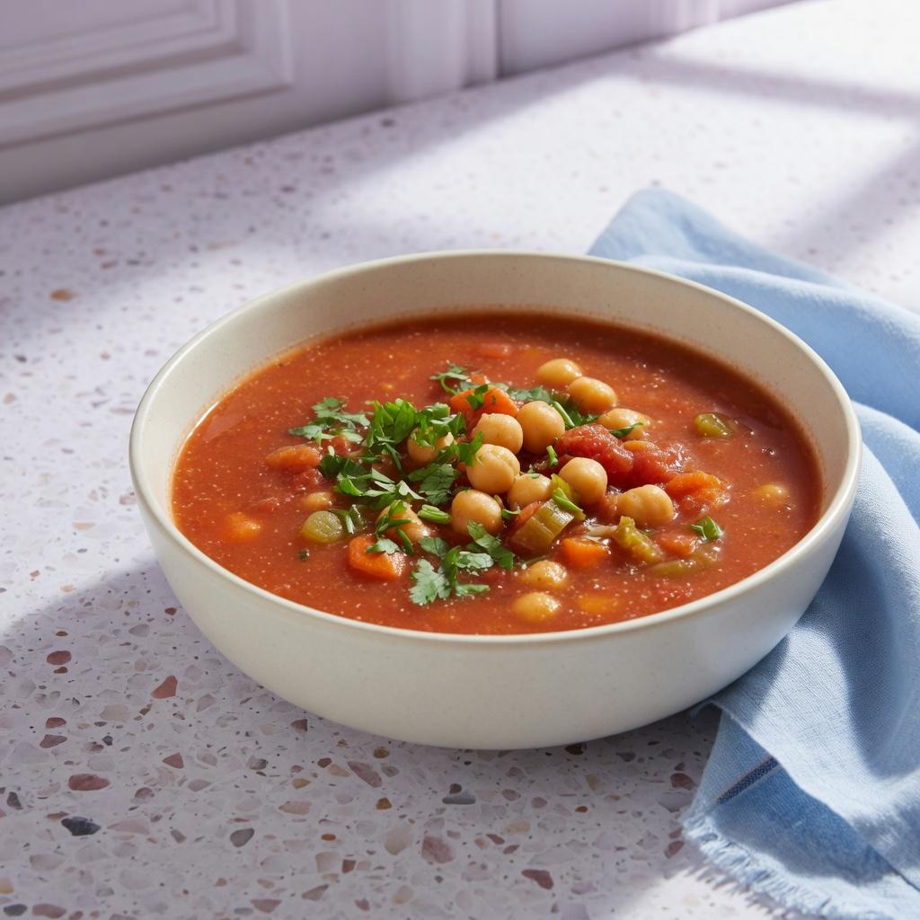 Algerian Chickpea Semolina Soup — production recipe image