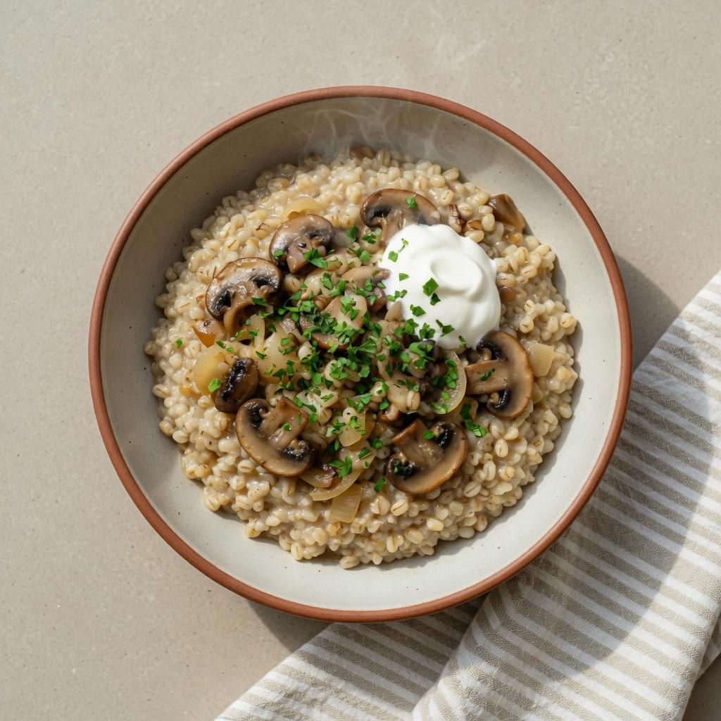 Estonian Barley Mushroom Porridge — production recipe image