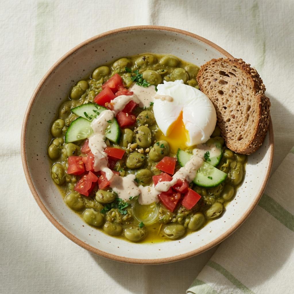 Egyptian Ful Breakfast Bowl — production recipe image