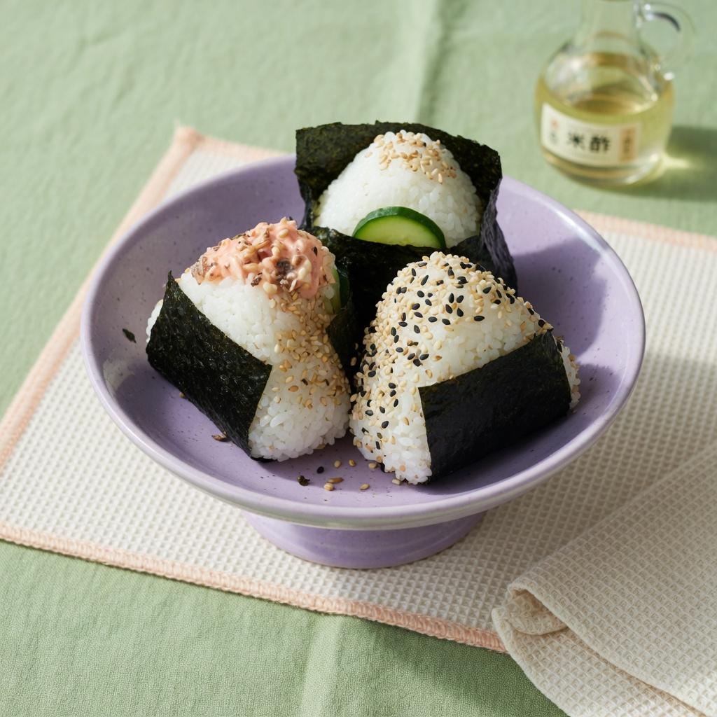 Japanese Onigiri Trio — production recipe image