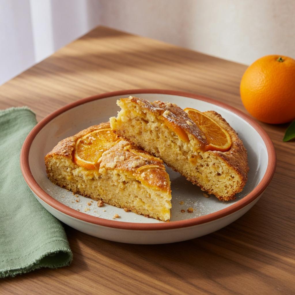 Almond Orange Torta Slices — production recipe image