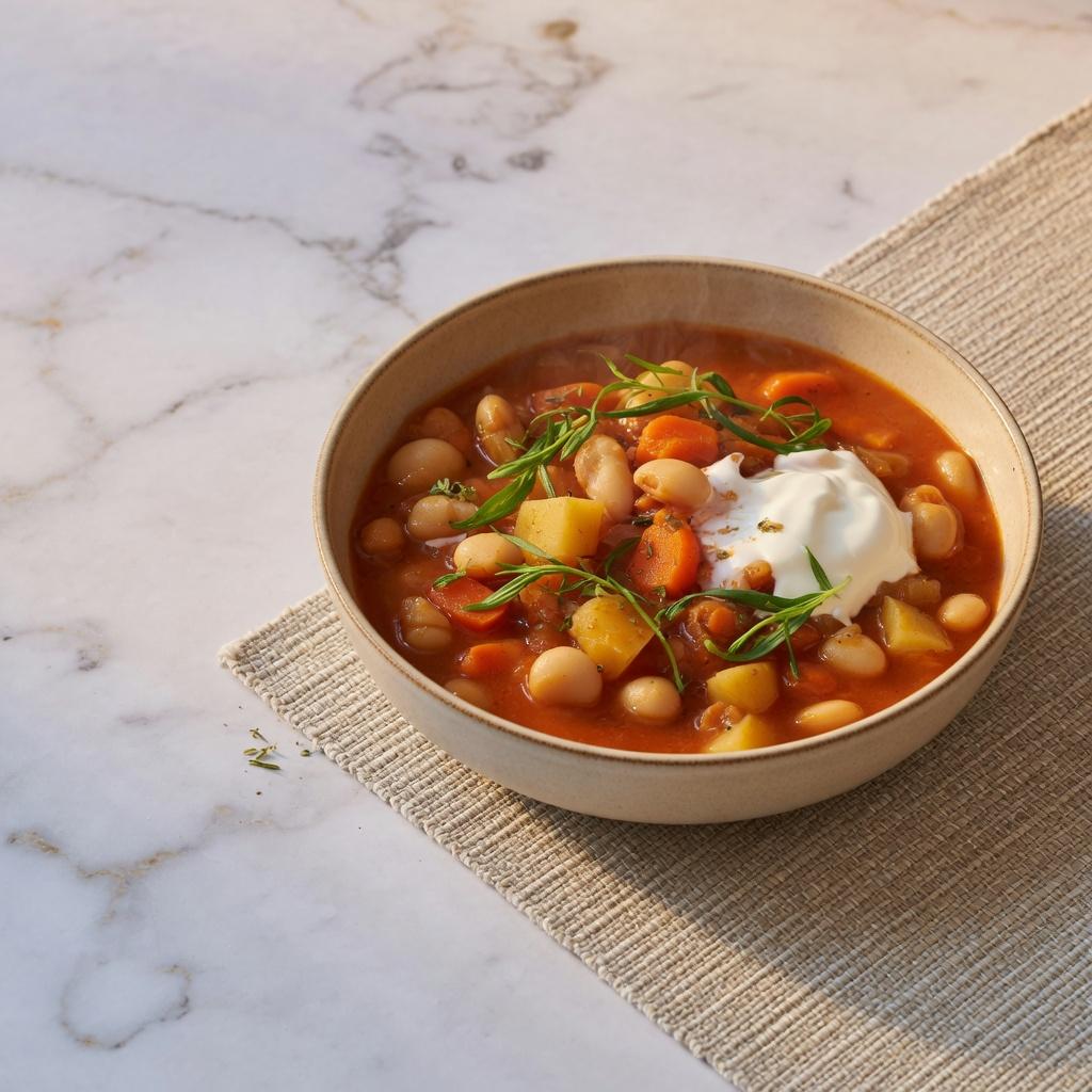 Transylvanian Bean Tarragon Stew — production recipe image