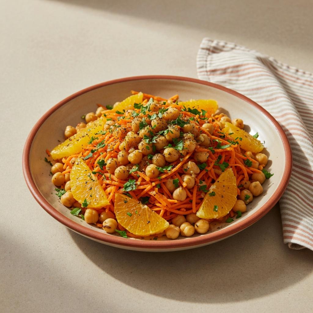 Moroccan Carrot Chickpea Orange Salad — production recipe image
