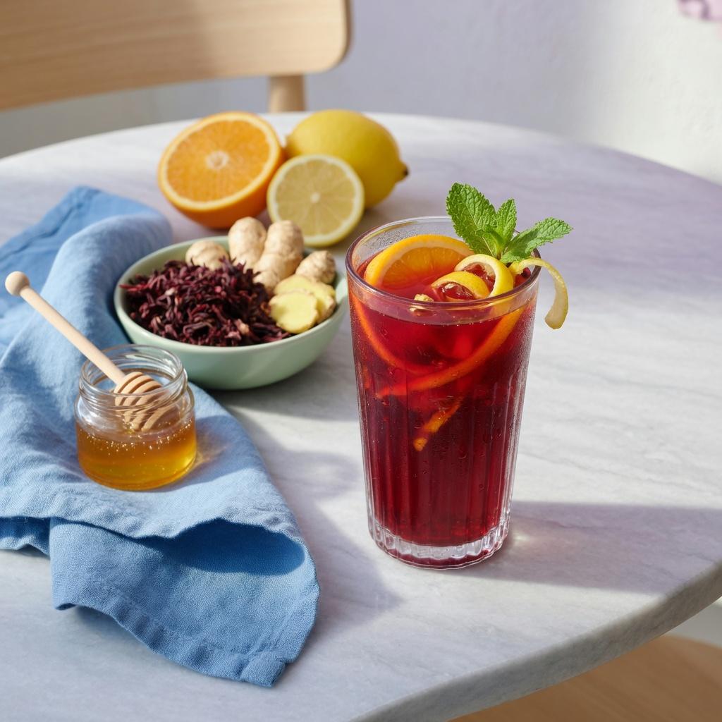 Senegalese Hibiscus Ginger Cooler — production recipe image