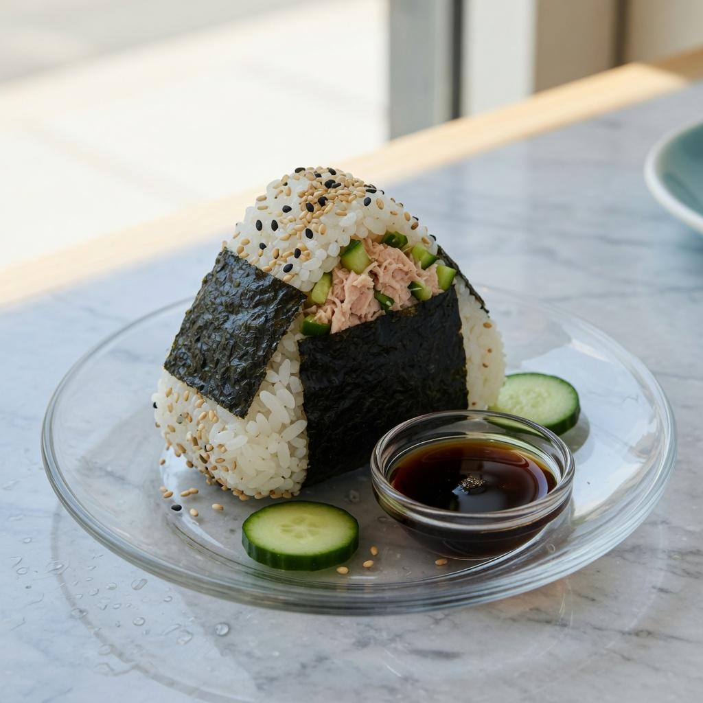 Japanese Onigiri Tuna Cucumber — production recipe image