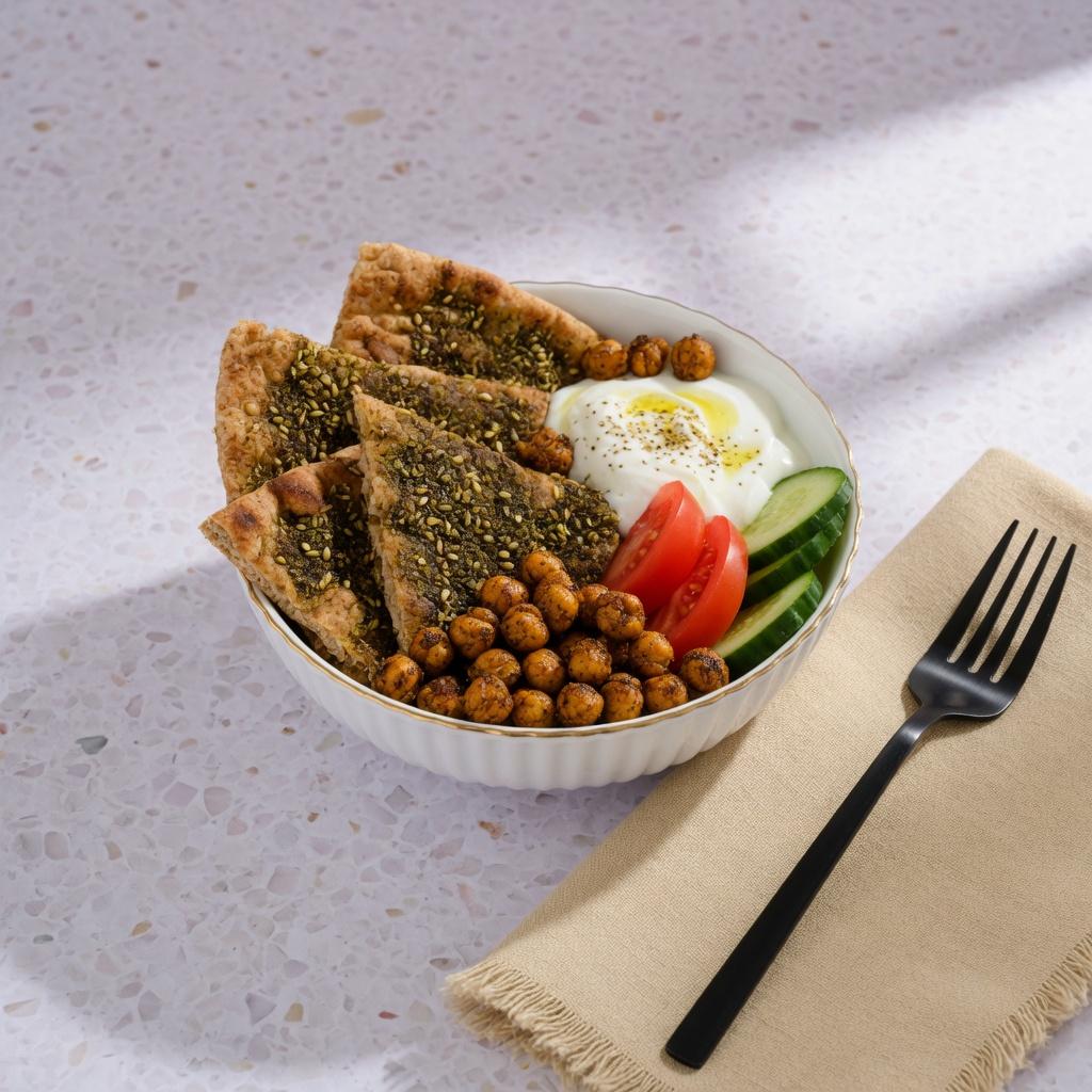 Lebanese Za'atar Chickpea Flatbread Bites — production recipe image