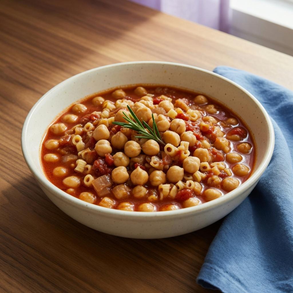 Roman Chickpea Pasta Stew — production recipe image