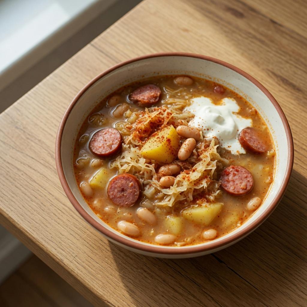 Slovak Sauerkraut Bean Soup — production recipe image