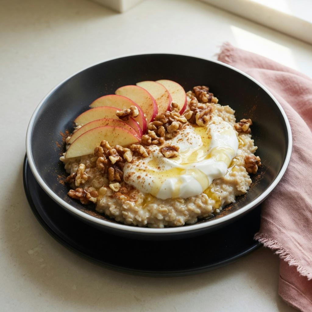 Georgian Matsoni Oat Walnut Bowl — production recipe image