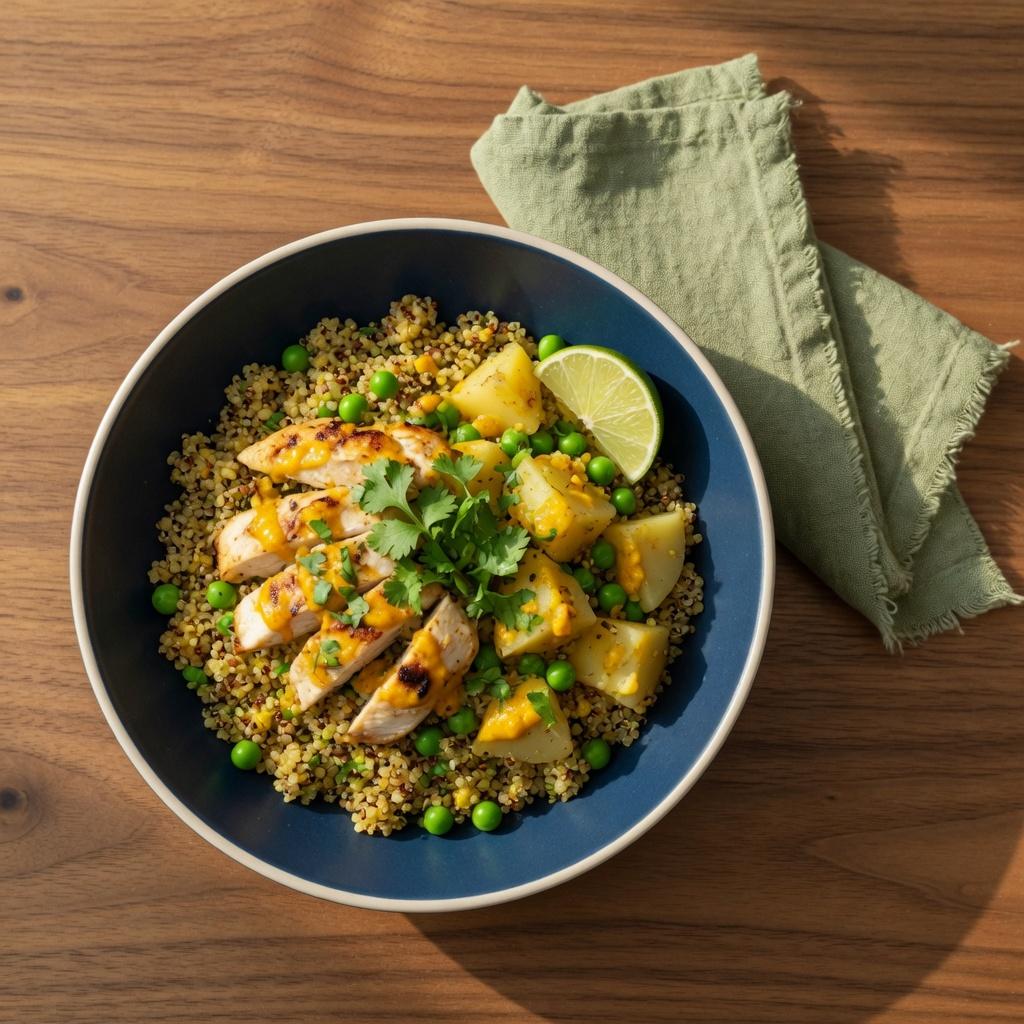 Peruvian Quinoa Aji Chicken Bowl — production recipe image