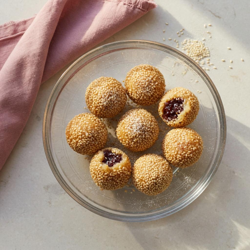 Red Bean Sesame Balls — production recipe image
