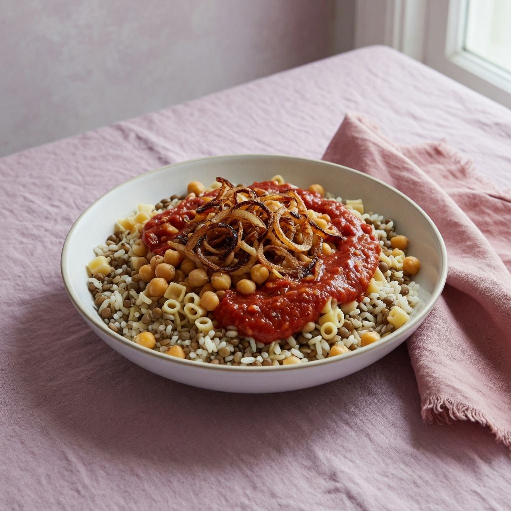 Koshari Lentil Rice Bowl — production recipe image