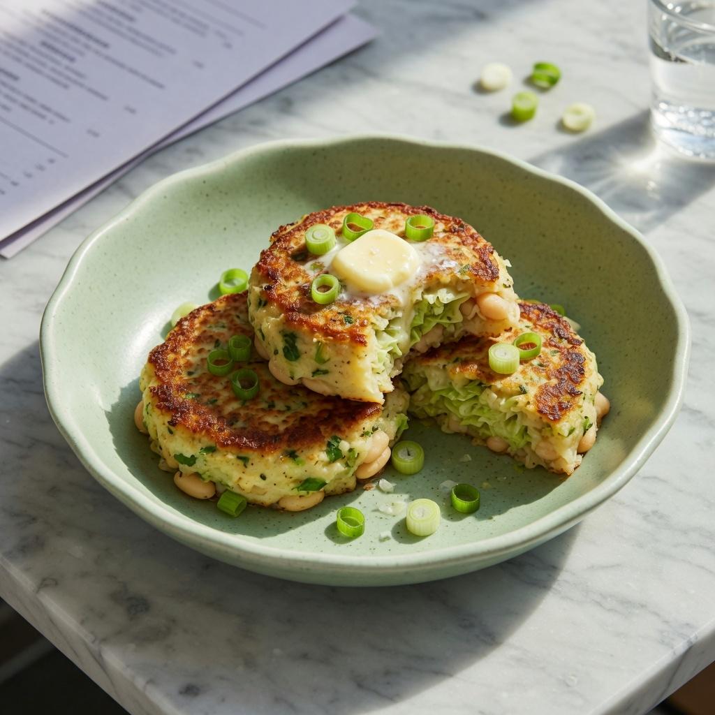 Irish Colcannon Bean Cakes — production recipe image