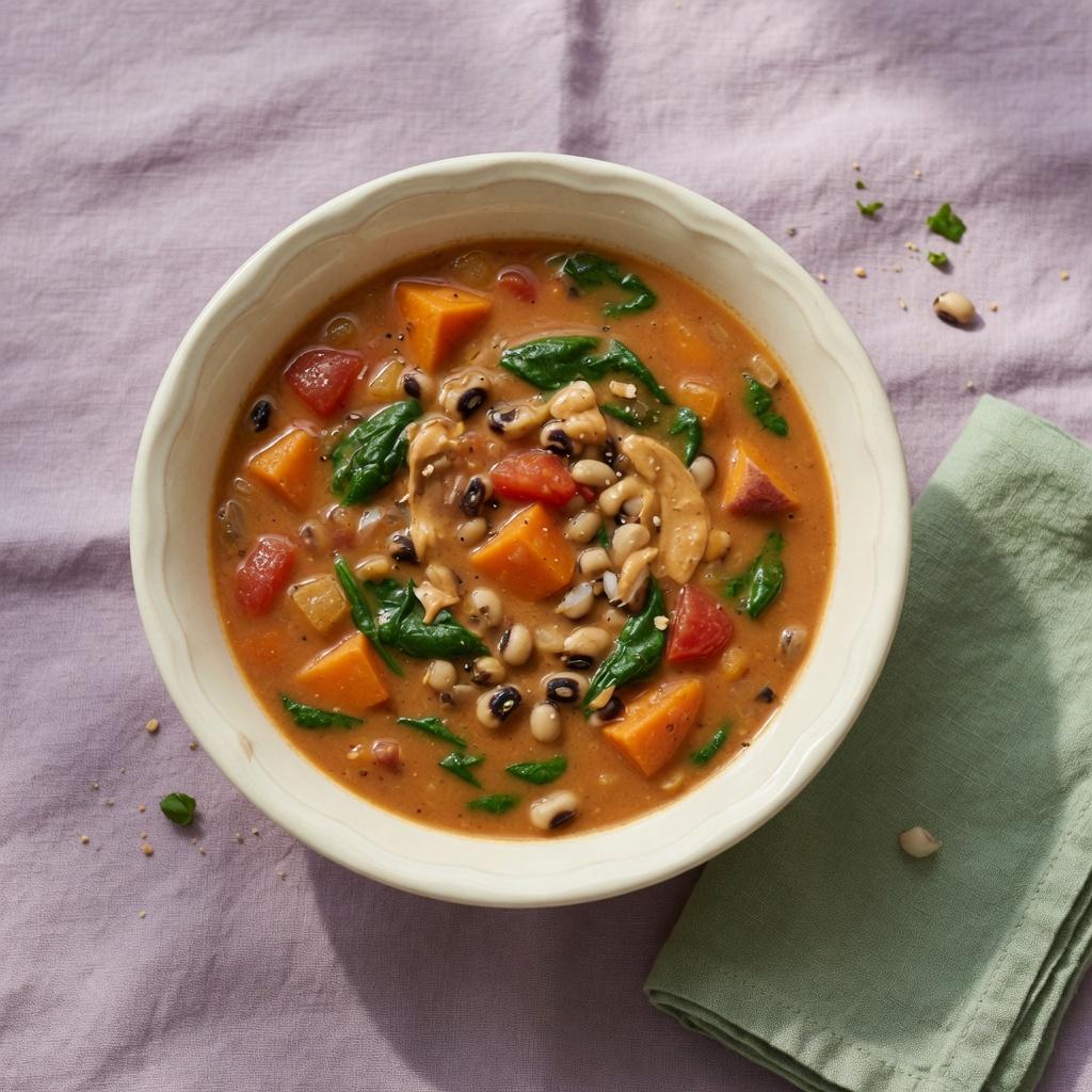 Ghanaian Groundnut Sweet Potato Soup — production recipe image