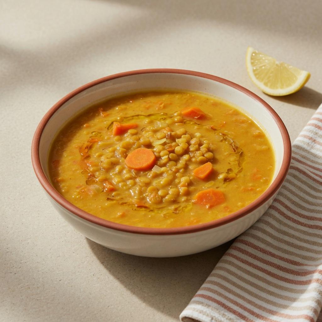 Carrot Ginger Lentil Soup — production recipe image