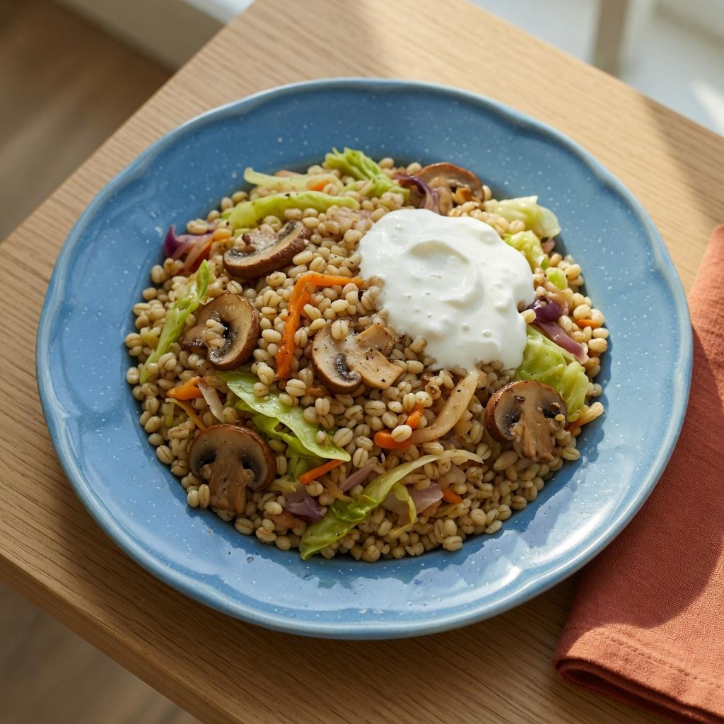 Estonian Barley Cabbage Skillet — production recipe image