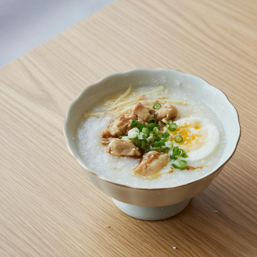 Cantonese Chicken Ginger Congee — production recipe image