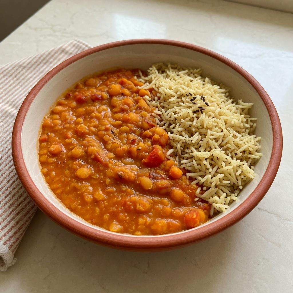 Masoor Dal with Cumin Rice — production recipe image