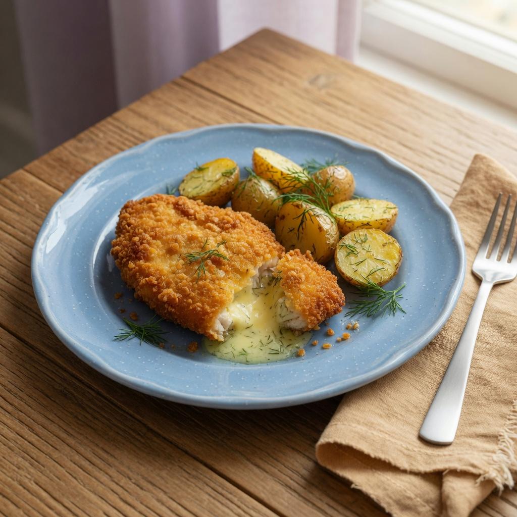 Chicken Kyiv-Style Cutlet with Potatoes — production recipe image