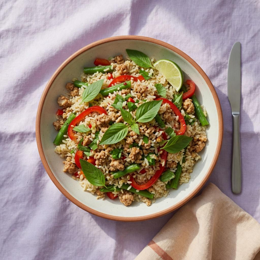 Thai Basil Chicken Rice — production recipe image