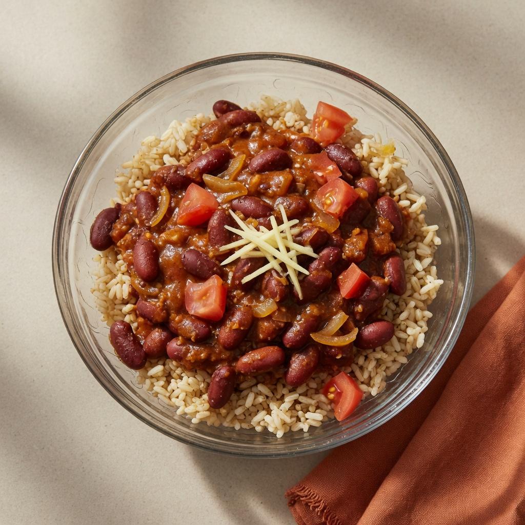 Indian Rajma Brown Rice Bowl — production recipe image