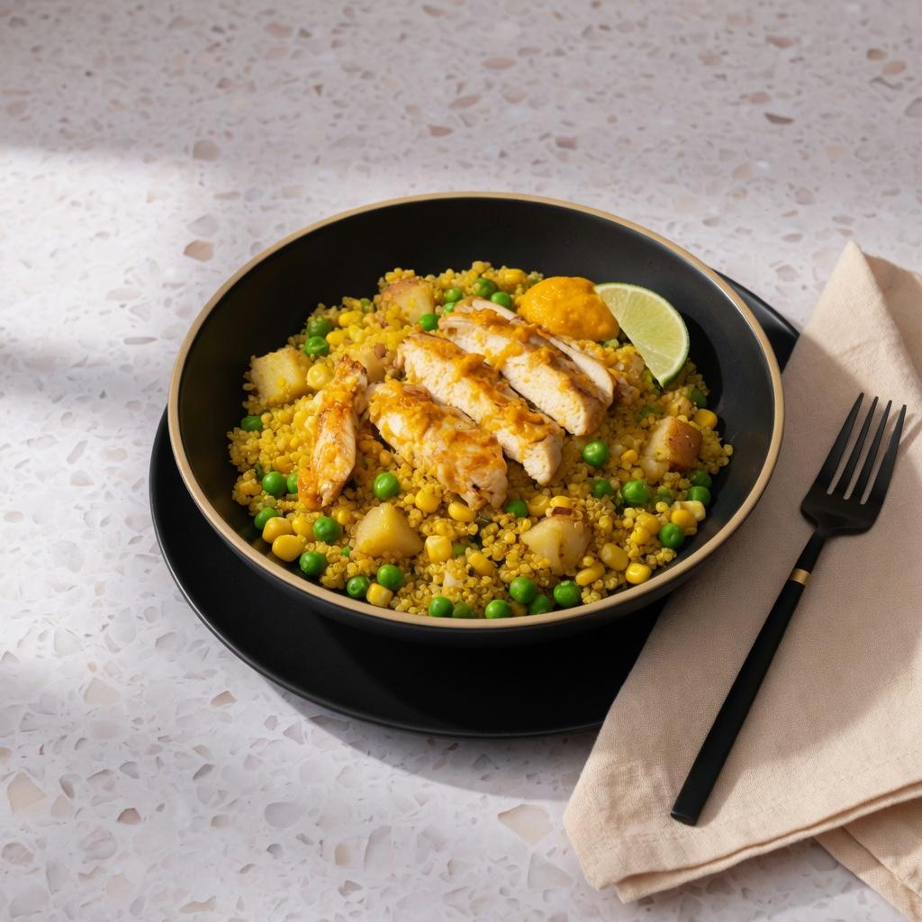 Peruvian Quinoa Chicken Aji Bowl — production recipe image