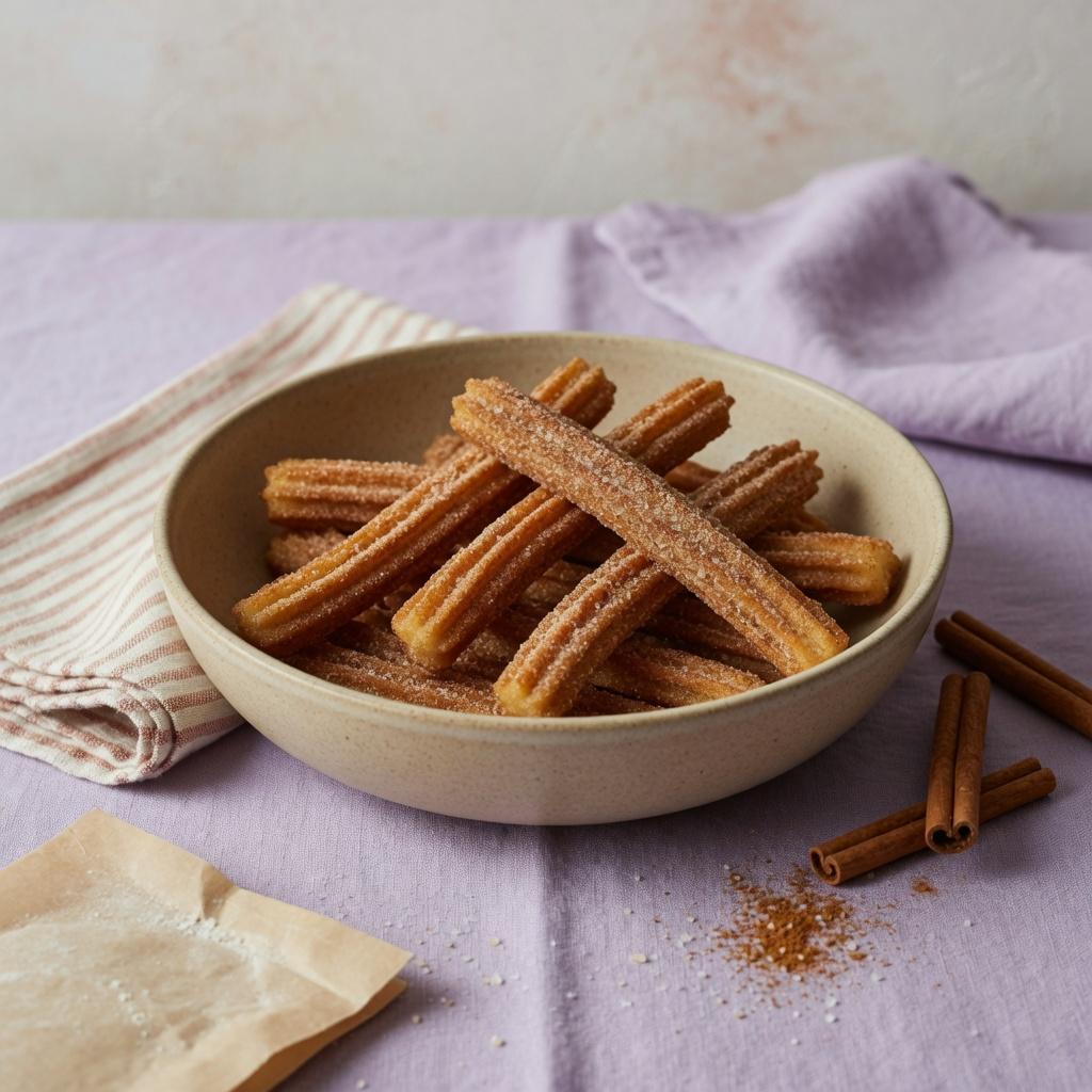 Spanish Churro-Style Baked Cinnamon Sticks — production recipe image