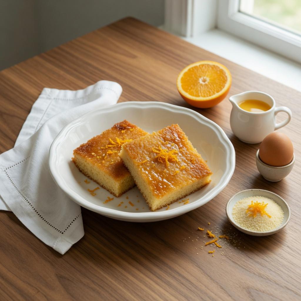Greek Orange Semolina Cake Squares — production recipe image