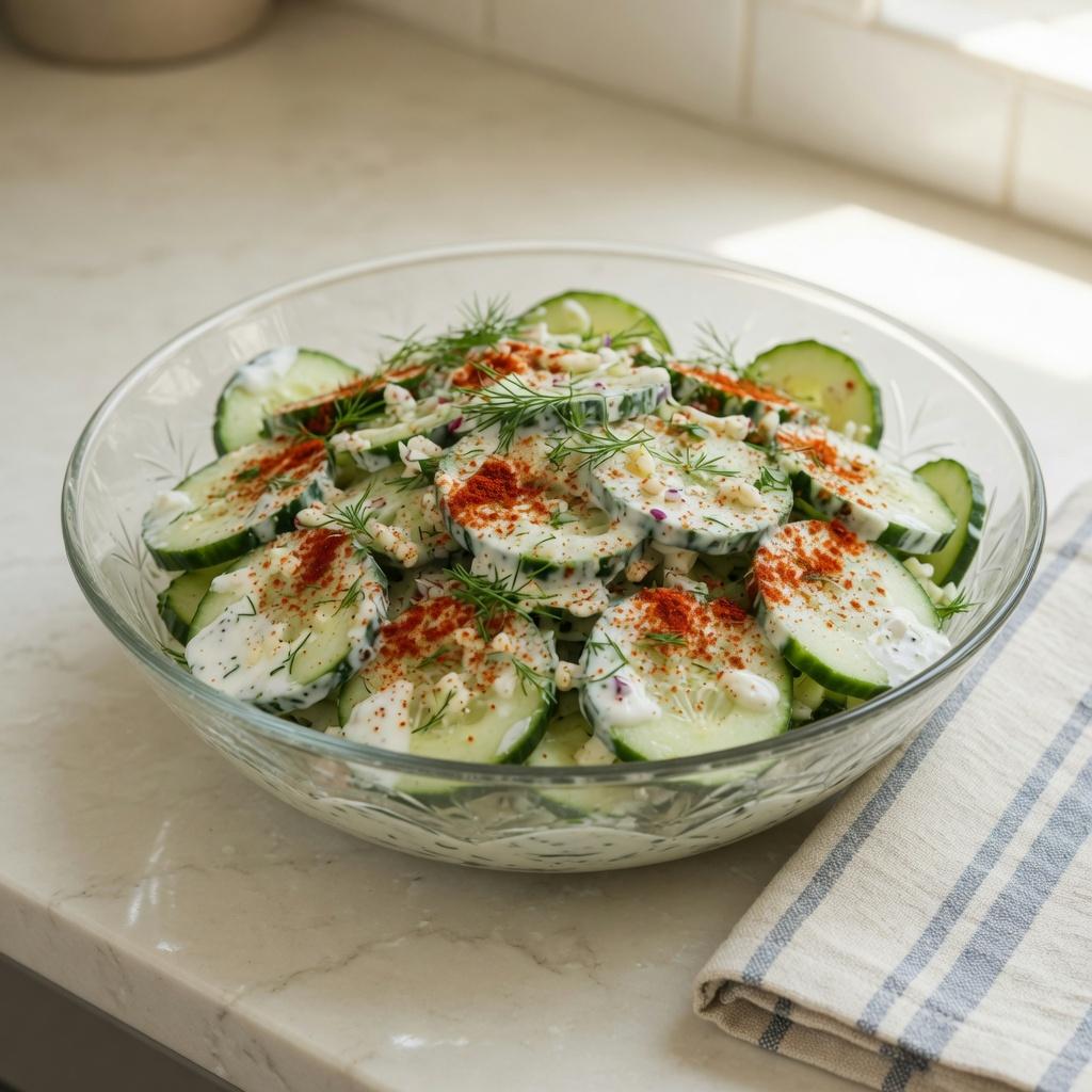 Hungarian Cucumber Paprika Salad — production recipe image